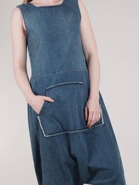PLUSLAVIE  The Denim Jumpsuit, Blue